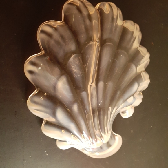 EXQUSITE VTG Duncan Miller Sanibel Pink Opalescent 8" Shell Scalloped Plate. - Picture 4 of 7